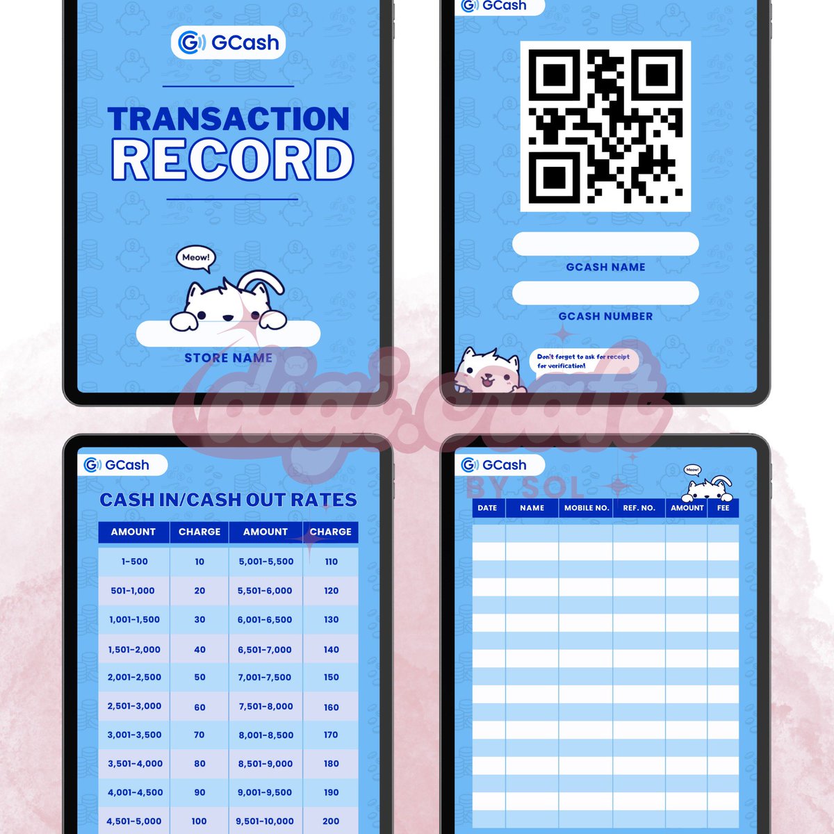 digicraftbysol's tweet photo. GCASH Transaction Record

This GCASH transaction record template is a digital product designed to track and manage finances and transactions made through the GCASH app. This template is EDITABLE and PRINTABLE (A4 size) through Canva.

Link: https://t.co/qUD29wvxOM https://t.co/hDJXPnDj1Z