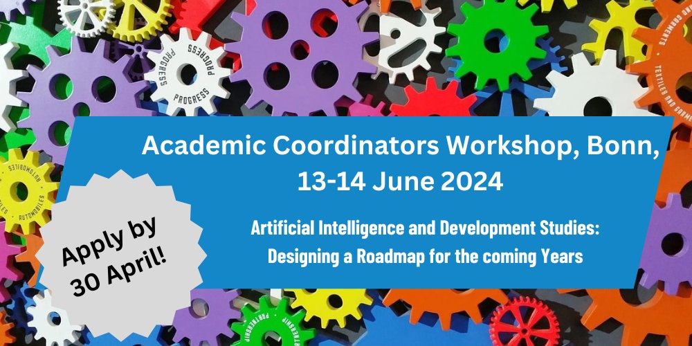 ❓ Running an academic programme in #Development Studies or related field? ❓ Worried or curious about #ArtificialIntelligence in teaching and #academia? ➡️ Join our Bonn workshop in June! eadi.org/news-2/2024-ac…