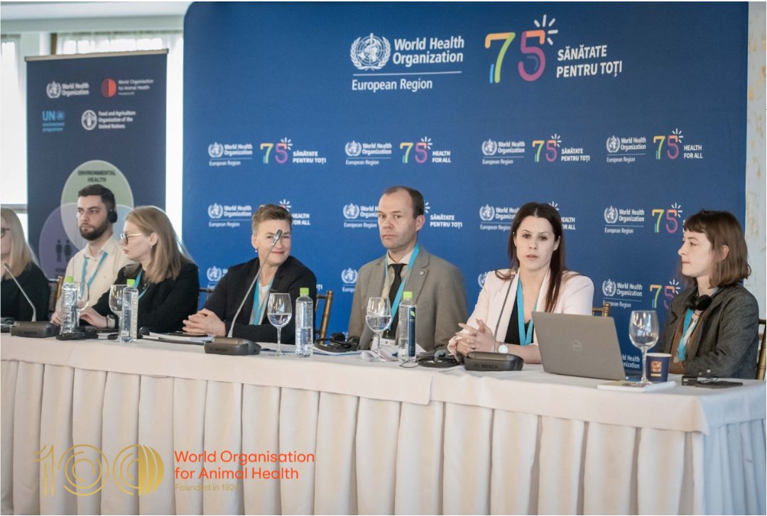 This week in Romania, the public health, animal health and environmental health sectors came together, as part of a Quadripartite (@WOAH @WHO @FAO @UNEP) #OneHealth initiative to strengthen prevention, detection and response to zoonotic diseases and other health events at the