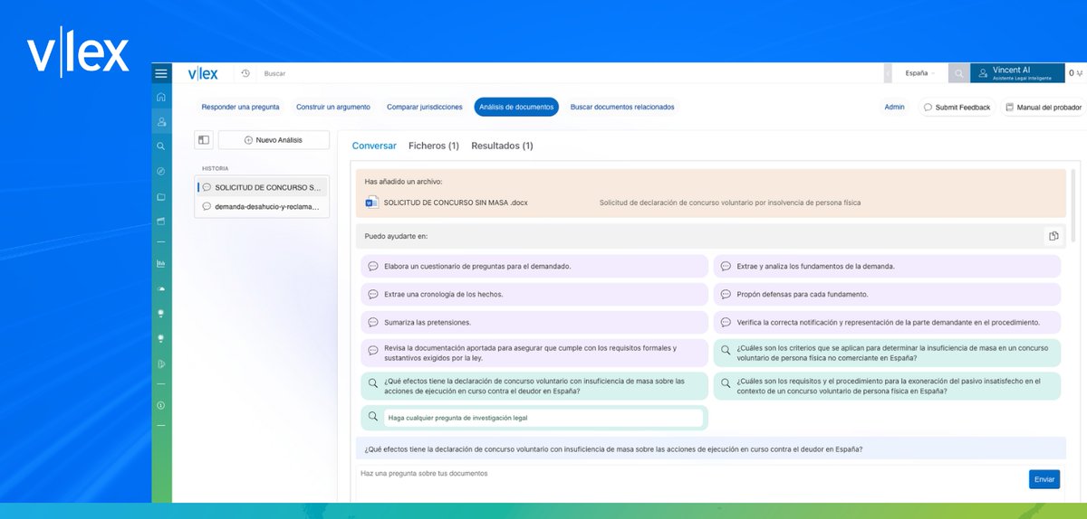 🚀 #VincentAI amplía sus habilidades con el Análisis de Documentos

🔎 El asistente de <a href="/vlex_es/">vlex_es</a> , que responde a preguntas jurídicas y automatiza la redacción de textos legales, implementa el 'Análisis de Documentos'

¿Quieres saber más? ¡Dentro vídeo!👇 
derechopractico.es/vincent-ai-amp…