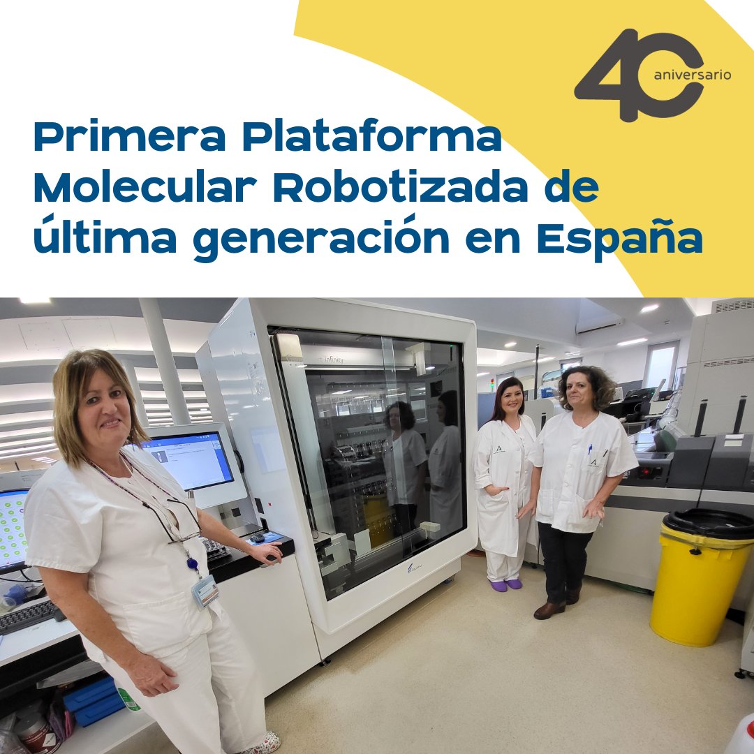 📣 ¡Última hora!📣 Instalamos en nuestra Unidad de #Laboratorio una plataforma molecular robotizada de última generación, la primera en funcionar en España.

Conoce todos los detalles 👉bit.ly/4a26yGe
<a href="/saludand/">Consejería de Salud y Consumo</a> @almeriajunta

#innovación #hospital