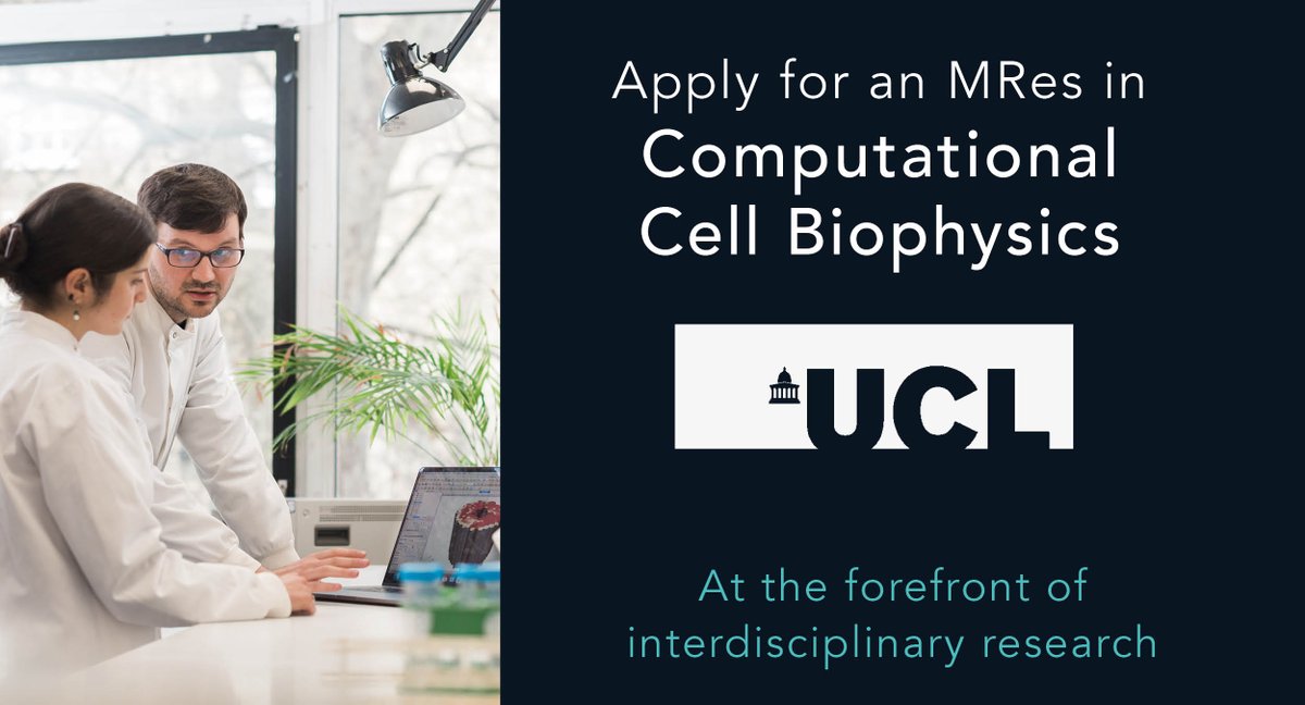 Have you got any questions about our new interdisciplinary MRes Computational Cell Biophysics? Join our online Q&A sessions on April 9! Course info and Zoom details: ucl.ac.uk/lmcb/mres-ccb @UCLLifeSciences @uclmaps