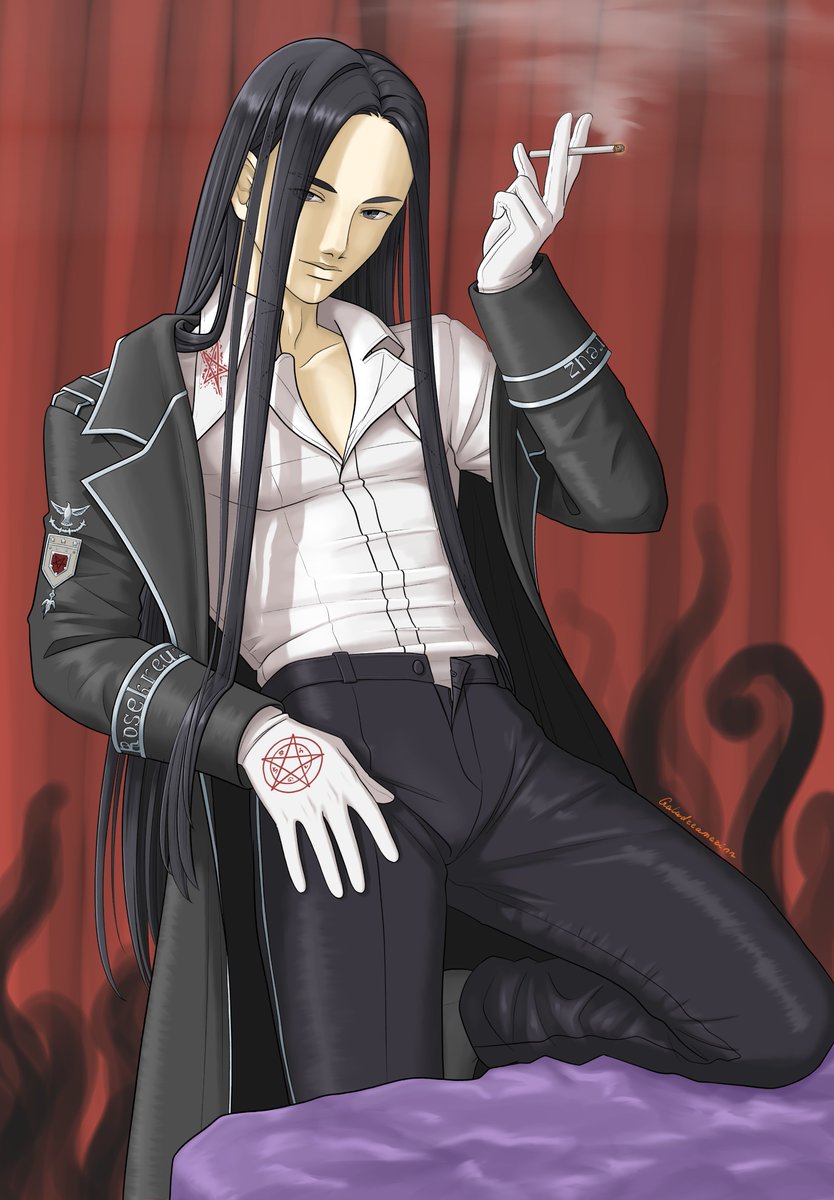 Galadreamerinn's tweet photo. Исаак фон Кемпфер из аниме/манги/ранобэ Кровь Триединства (Trinity Blood) в попытке соблазнения
#trinity_blood #anime #fanart #TrinityBlood #КровьТриединства #ИсаакКемпфер #IsaacKempfer #black_hair #black_uniform #LongHairBoy #long_hair https://t.co/ySXpM8Vgo7
