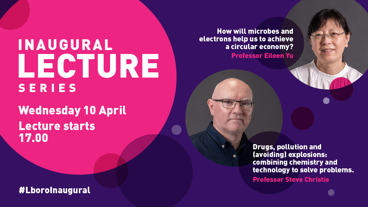 If anyone is in or around ⁦@lborouniversity⁩ on the 10th April, please drop by to see a couple of Inaugural Lectures!!