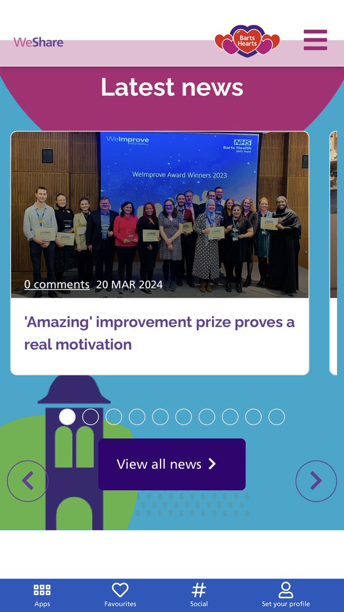 Really good article on our Weshare celebrating last years WeImprove nominees weshare.bartshealth.nhs.uk/trustwide-news…