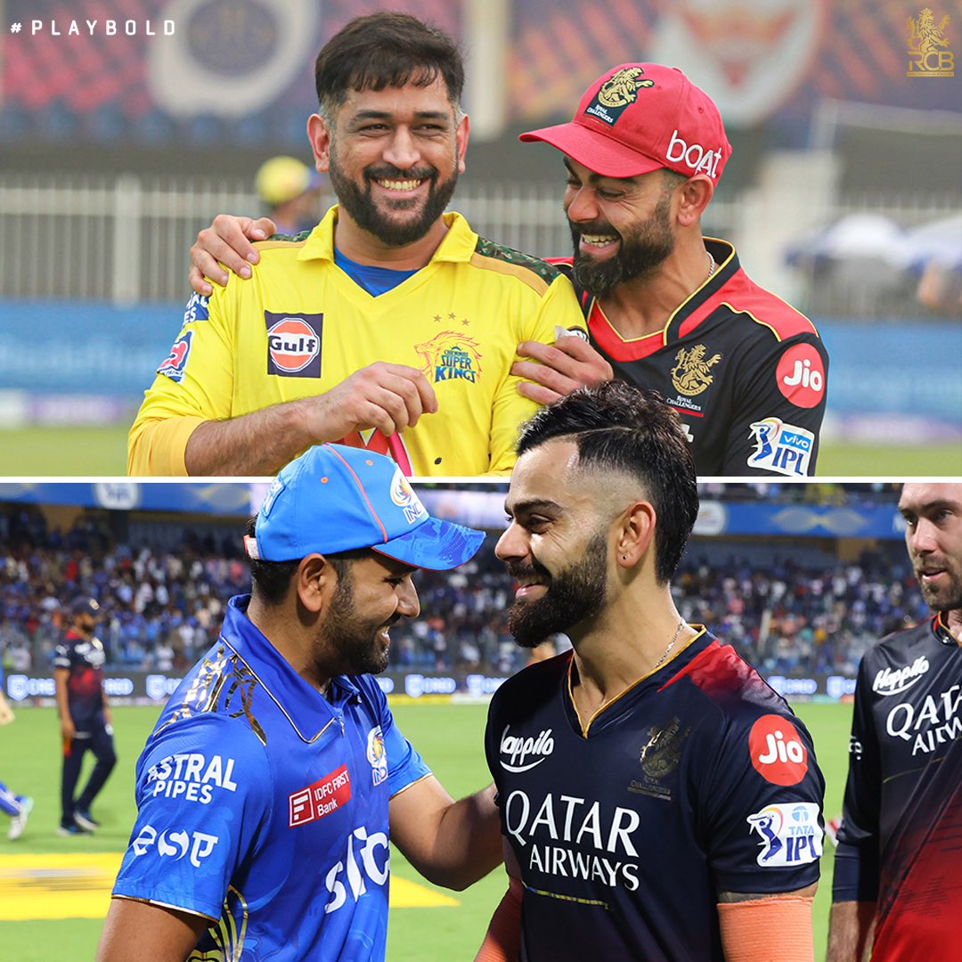 Just how fast the night changes 🥹 🎵 End of an Era, but the next one’s promising too! 🙌 #PlayBold @imVkohli @msdhoni @ImRo45