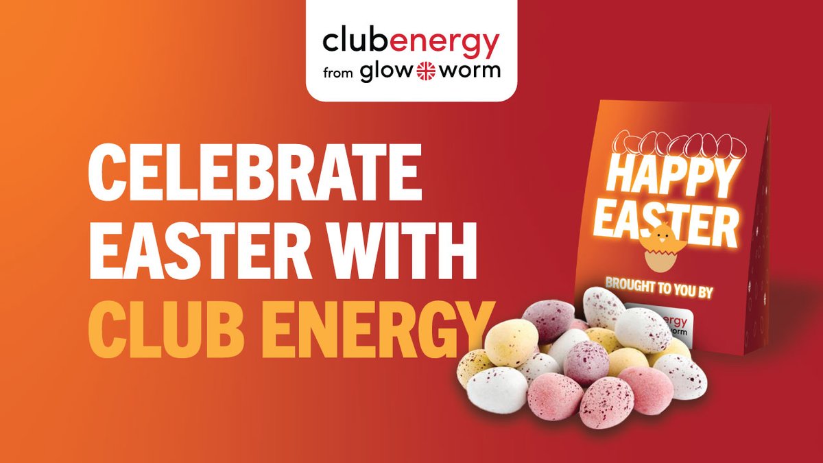 The Glow-worm Easter gift is finally here! 🔴 Head over to Club Energy and claim your free gift of a Glow-worm mini box full of chocolate eggs, just in time for Easter. *Available while stocks last. Claim your free gift at glow-wormclubenergy.co.uk/CreditRewards