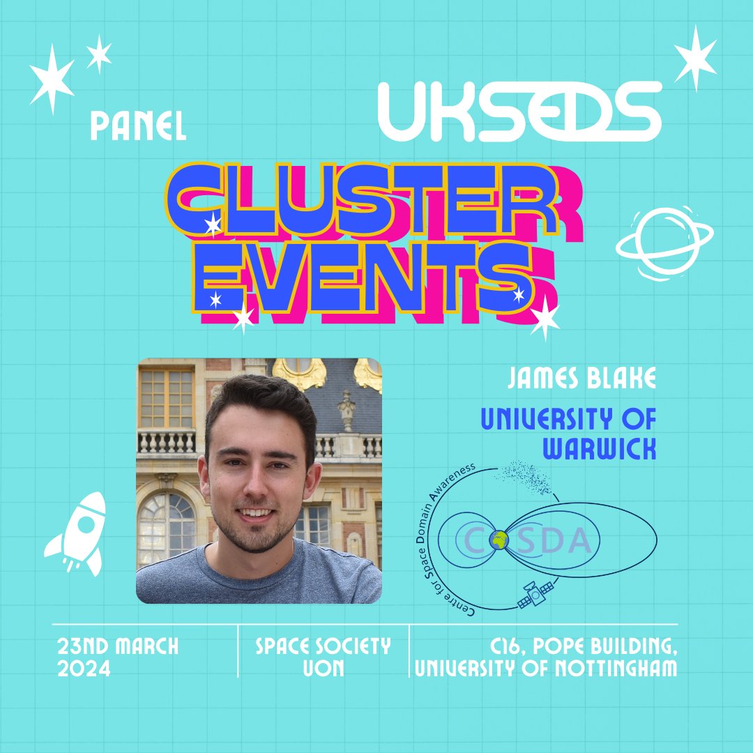 UKSEDS's tweet photo. 🚀✨Panel Announcement: 'Navigating the Cosmos: Advances in Space Situational Awareness for Safety, Security, and Sustainability' 🌌💡. Explore the frontier of space awareness with our esteemed panel, led by Sanmukh Khadtare, featuring @jblake_95 and Aishling Dignam https://t.co/k0tgQw7Tw8