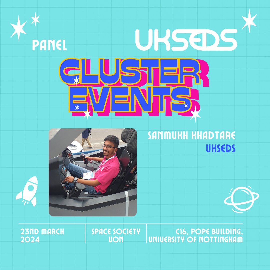UKSEDS's tweet photo. 🚀✨Panel Announcement: 'Navigating the Cosmos: Advances in Space Situational Awareness for Safety, Security, and Sustainability' 🌌💡. Explore the frontier of space awareness with our esteemed panel, led by Sanmukh Khadtare, featuring @jblake_95 and Aishling Dignam https://t.co/k0tgQw7Tw8