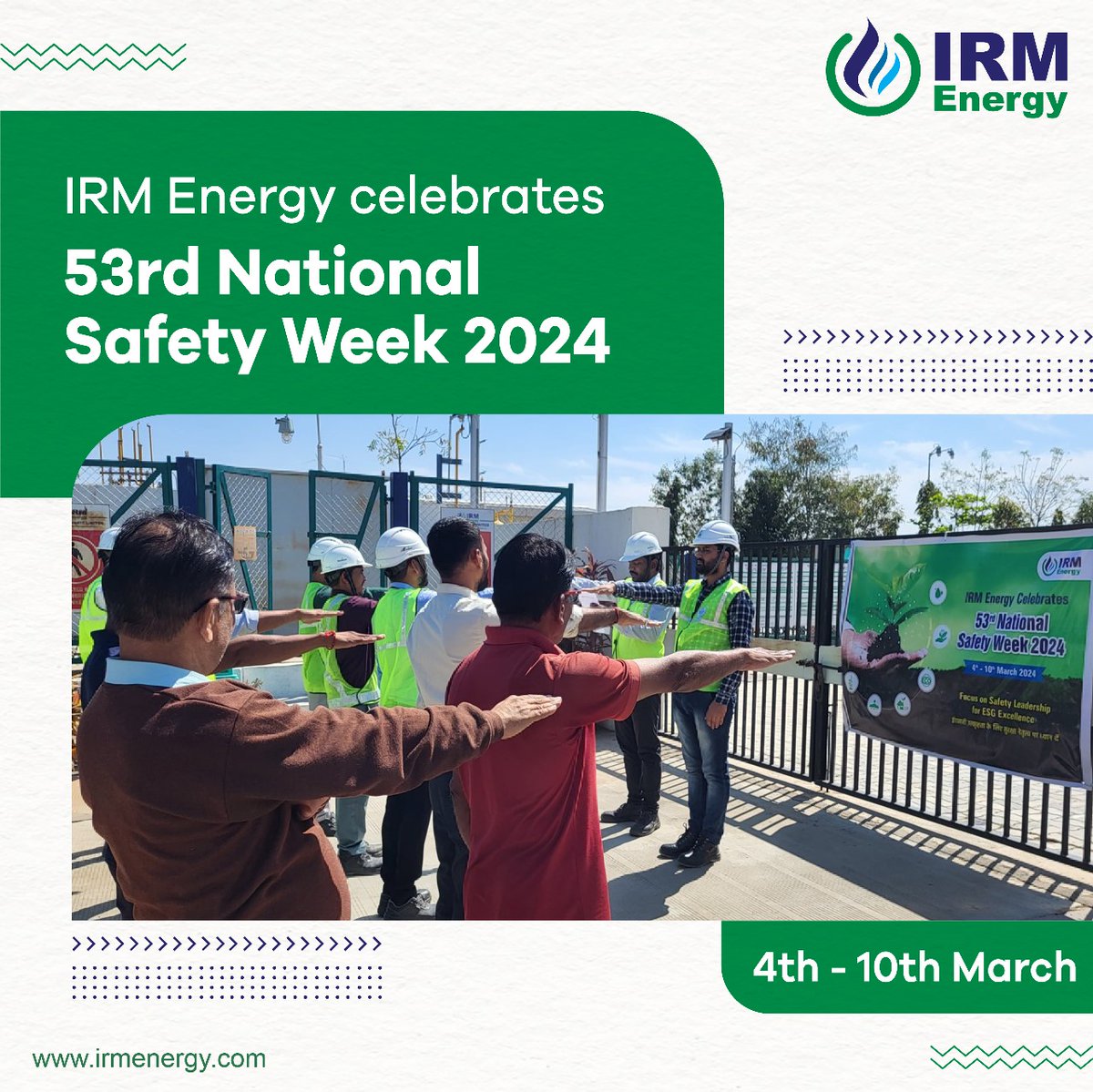 IRMenergy's tweet photo. IRM Energy observed National Safety Week from 4-10 March with a commitment to HSE and Safety Leadership in Environmental, Social, and Governance. 

#IRMEnergy #Nationalsafetyweek #safetyfirst https://t.co/IXm7U5WdHa