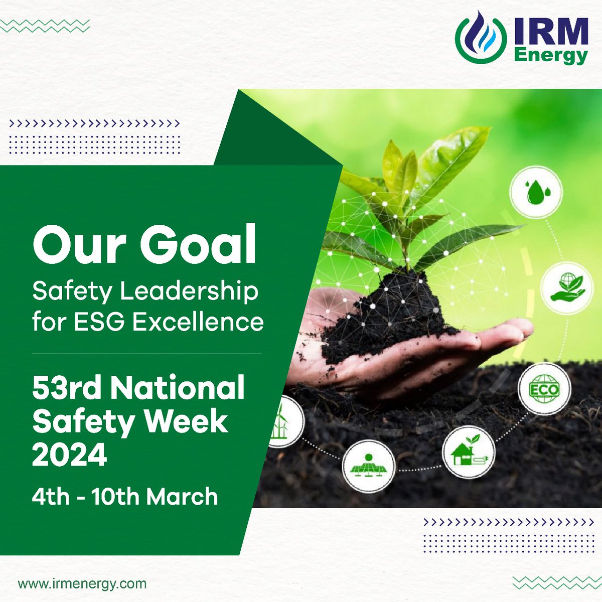 IRMenergy's tweet photo. IRM Energy observed National Safety Week from 4-10 March with a commitment to HSE and Safety Leadership in Environmental, Social, and Governance. 

#IRMEnergy #Nationalsafetyweek #safetyfirst https://t.co/IXm7U5WdHa