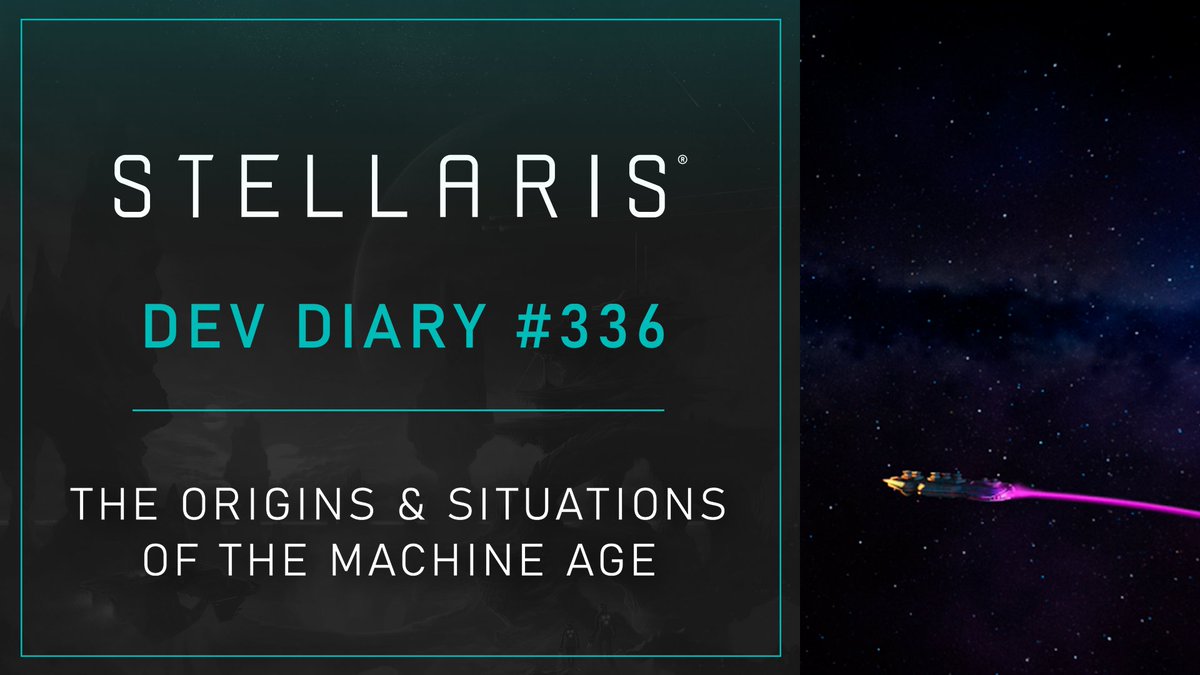 Are you ready for it? It's time to start delving into the details of The Machine Age! First up: three new Origins, Ascension Situations, and Advanced Government Authorities! 

Read Stellaris Dev Diary #336 - The Origins and Situations of The Machine Age: pdxint.at/3vkQQH0