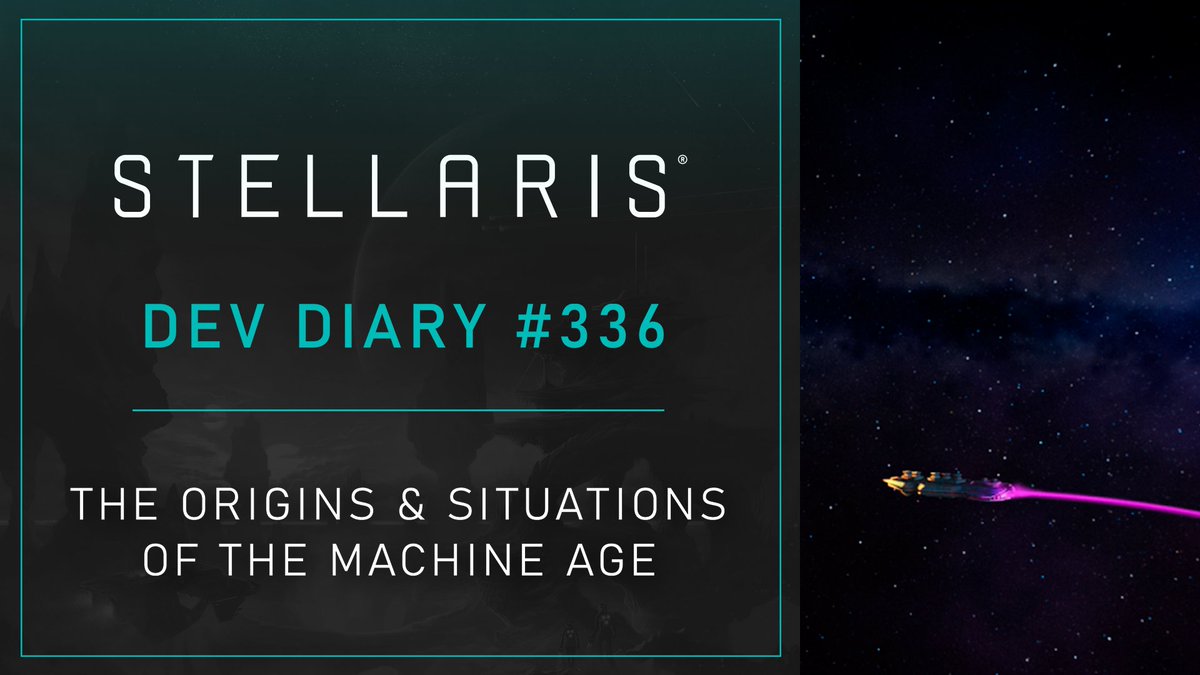 Are you ready for it? It's time to start delving into the details of The Machine Age! First up: three new Origins, Ascension Situations, and Advanced Government Authorities! Read Stellaris Dev Diary #336 - The Origins and Situations of The Machine Age: pdxint.at/3vkQQH0