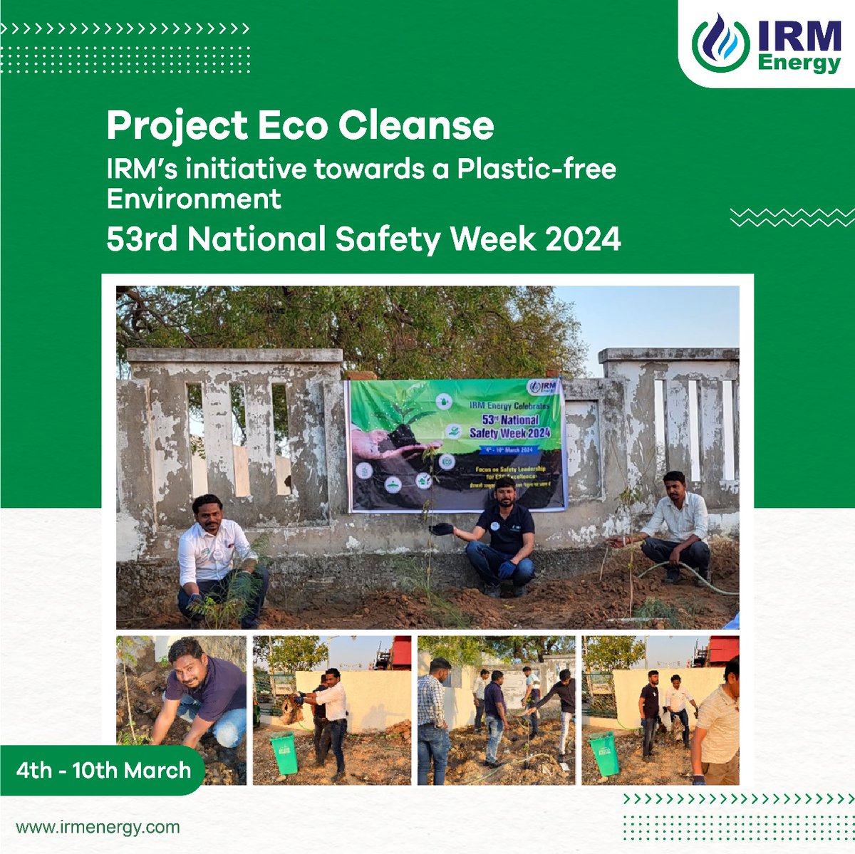 IRMenergy's tweet photo. The employees pledged collective responsibility for creating a safer environment and conducted a mock drill, cleanliness drive, and tree plantation activity, contributing to environmental sustainability and community beautification efforts. https://t.co/SCbYkmAaKQ
