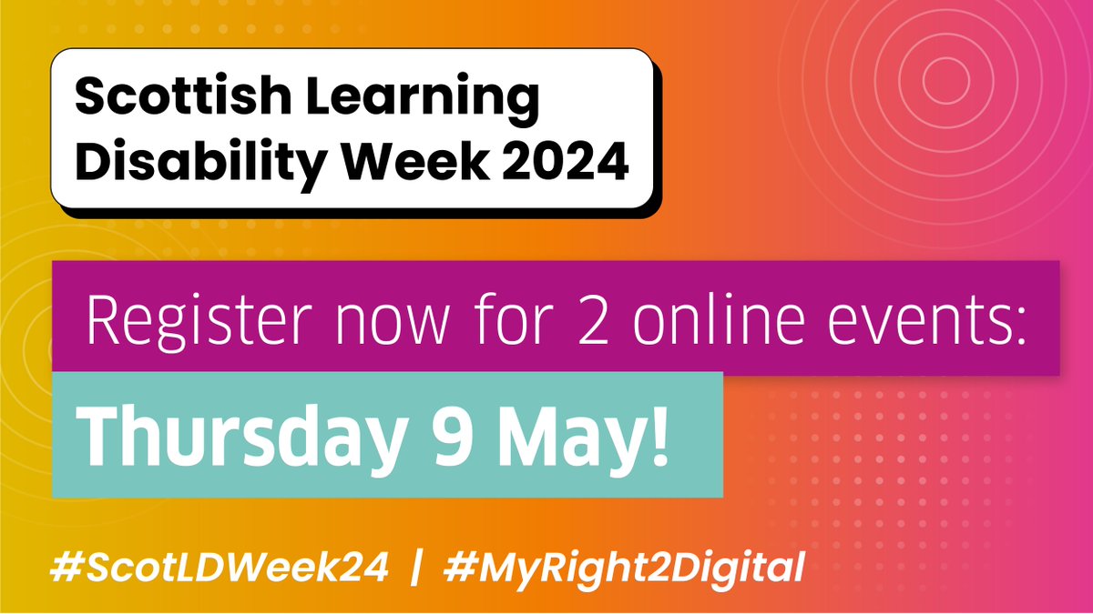 #SLDWeek24 Register now for 2 events on Thursday 9 May:
Event 11 Avoiding Romance Scams with @leadscot_tweet 
Event 12 My Computer My Way with @AbilityNet 
Sign up here: bit.ly/SLDWevents