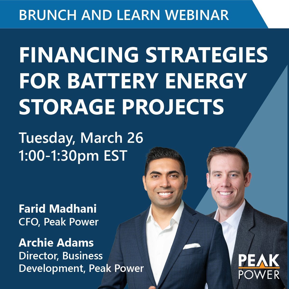 🚨 5 days left to register! Gain insights on battery energy storage project financing, site selection, and financial evaluation. Plus, get your burning questions answered by our Chief Financial Officer and Director of Business Development. hubs.ly/Q02q9GrH0