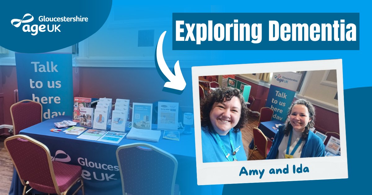 📢 On Monday, Amy and Ida attended the #ExploringDementia Event, supporting people living with dementia, people caring for a person with dementia and friends and family! 💙

Check out the page below to find out where we are in the community! 👇

🧑‍💻 ageuk.org.uk/gloucestershir…