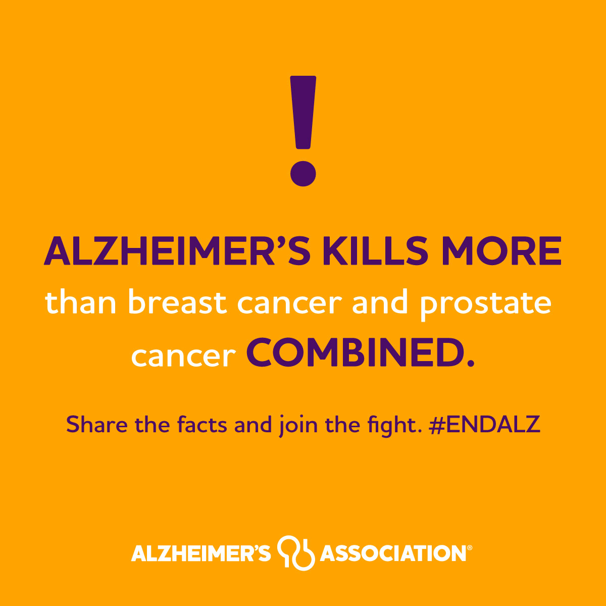 We cannot watch Alzheimer’s continue to take our loved ones. Share the facts and raise awareness to #ENDALZ: alz.org/facts.