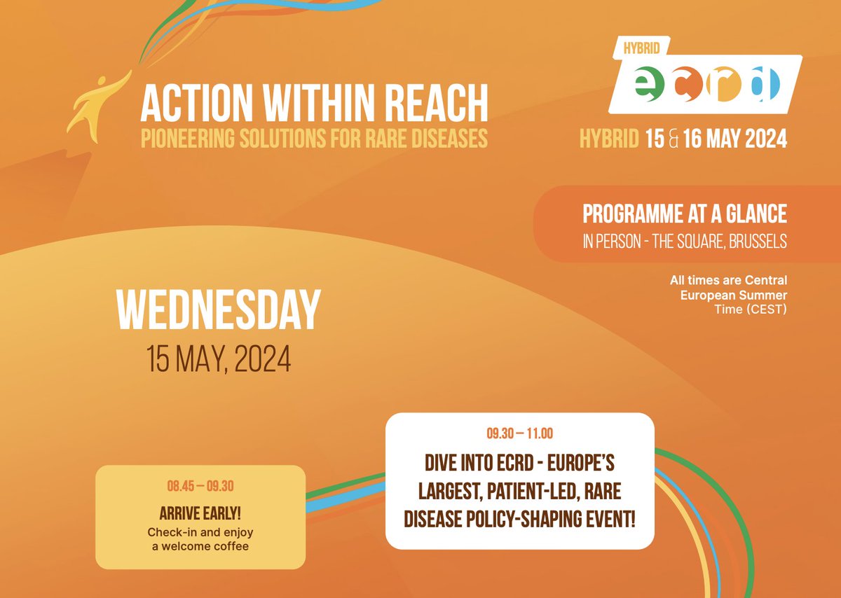 Sessions at this years #ECRD2024 conference, on 15 and 16 May 2024 include innovative funding models, mental health and highly specialised care.

Take a look and get your online, or in-person tickets now.
ow.ly/QVQO50QXoVn