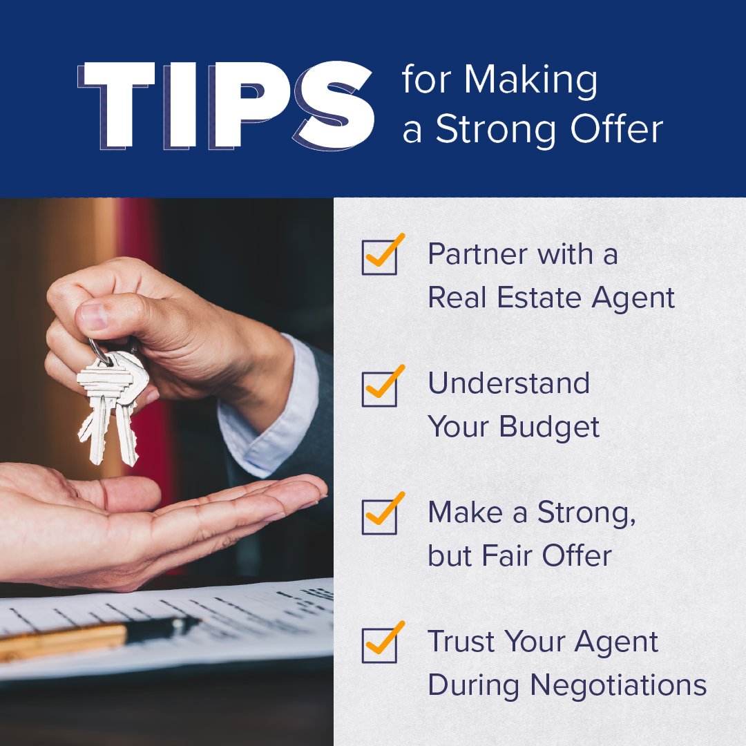 Realtor_Thales's tweet photo. Here are some tips to ensure yours stands out from the competition. When you’re ready to explore what's available in our area, DM me. 

#strongoffer #winningoffer #homebuyingtips #housingmarket #househunting #housegoals #realestatetipsandadvice #floridarealtor #floridarealestate https://t.co/RpaWxPyUib