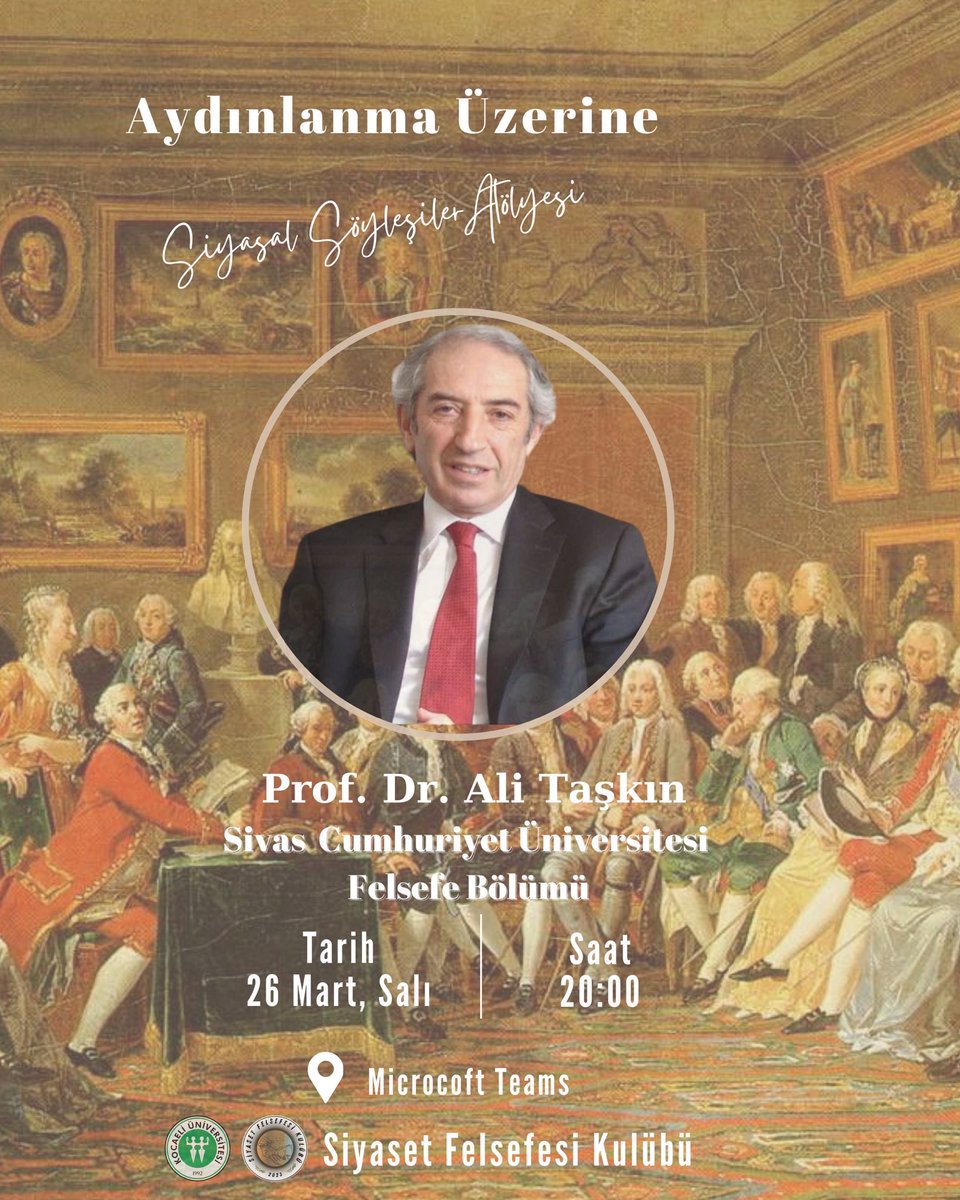 ademcaylak40's tweet photo. Kocaeli Üniversitesi SBKY Siyaset Felsefesi Topluluğumuz tarafından düzenlenen etkinliğe teşrifleriniz dileği ile…
https://t.co/1TN8LJkUHQ https://t.co/mDkl2rn50L