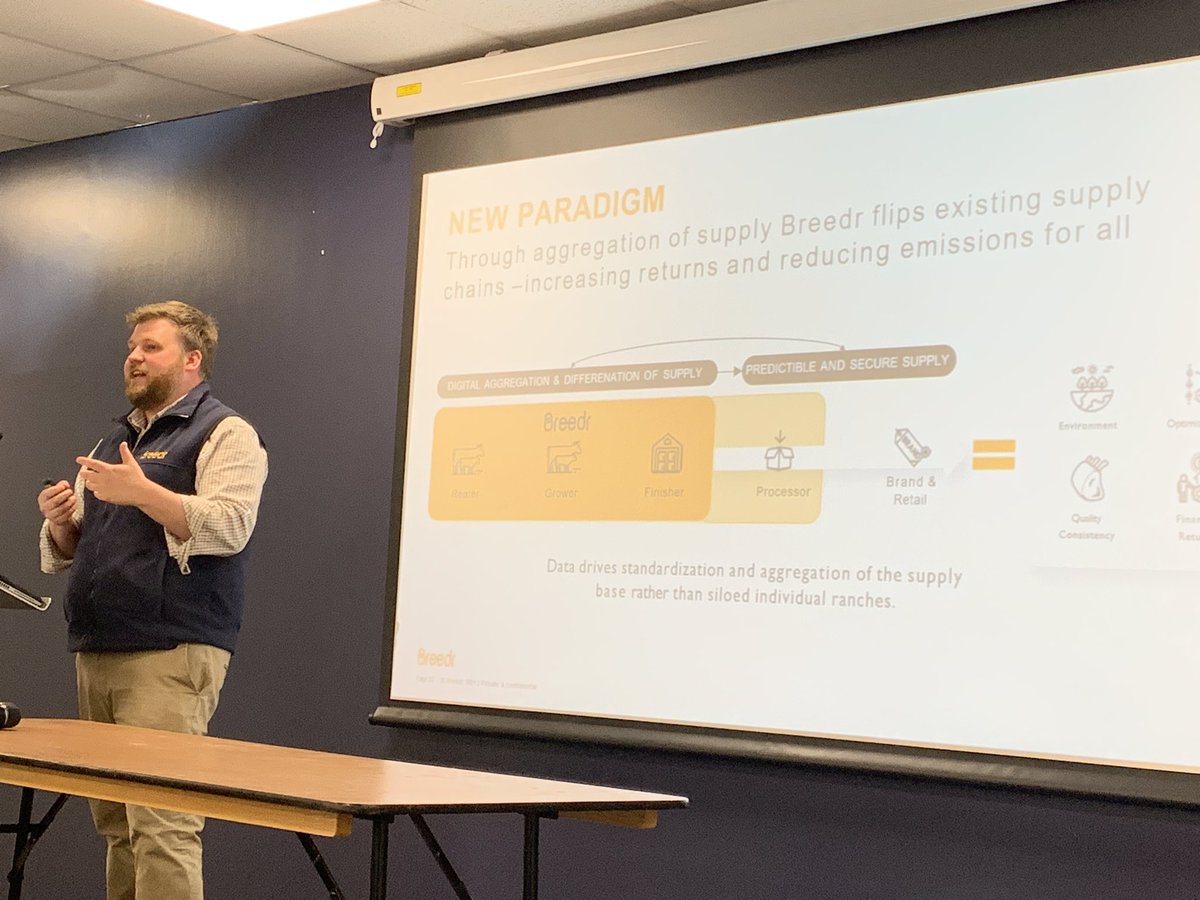 Always enjoy listening to the folks from @_Breedr Recall @iwheal doing a pitch at a @FarmersWeekly data event more than half a decade ago. @JPBWFarm sharing the latest developments and explaining the potential to think differently about our supply chain (and get more value too)