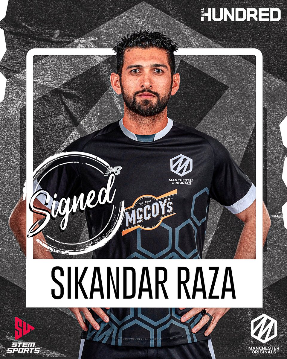 *DEAL*🔏📝 | Manchester Originals🏏 

We are delighted to announce that our client Sikandar Raza has been signed by Manchester Originals in the Hundred!

#Cricket #SikandarRaza #SRB24 #ManchesterOriginals  #TheHundred #Deals #OneTeamOneDream #StemSports
