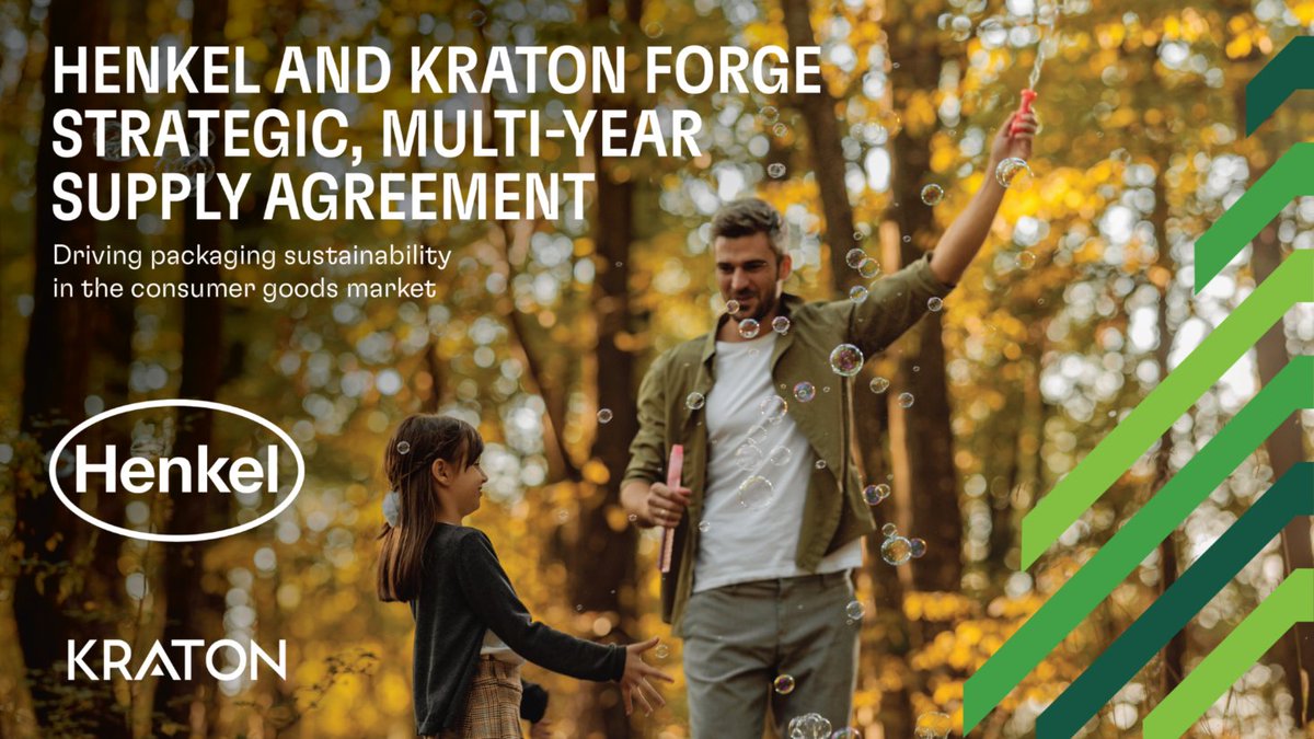 Henkel's tweet photo. As part of our #sustainability vision, Henkel #AdhesiveTechnologies partners with @Kraton to supply high-performance, biobased tackifiers to enable carbon emission reductions for our packaging &amp; consumer goods adhesive applications. 🌱 More infos here 👉: https://t.co/ompzgGtmbH https://t.co/cpdqJsMPBL
