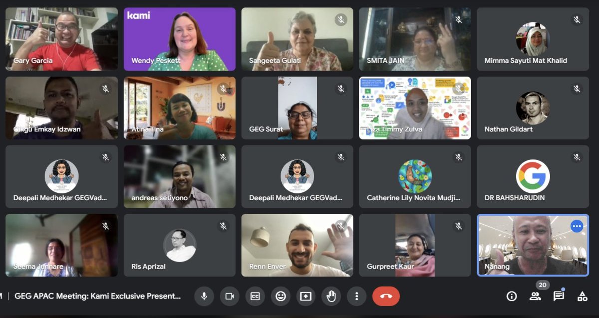 An exclusive session with @wendypeskett on @KamiApp for the #gegapac GEG leaders @GegProgram
Such a wonderful tool!
Thank you @nathangildart and @jgarygarcia for planning the session.
#GoogleET #GoogleCT #GoogleEI #Googleforeducation #googlechampions #iteachmaths