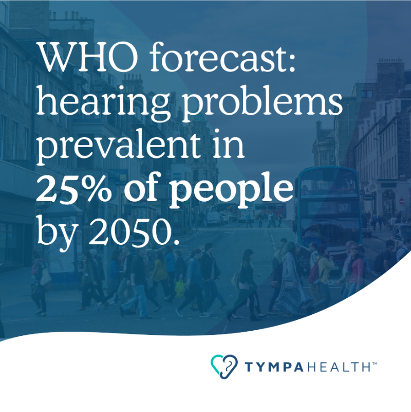 Did You Know 🤔

1 in 4 people projected to have hearing problems by 2050 (World Health Organization) 

hashtag#TympaHealth - helping the world achieve better ear and hearing health.

#Hearinghealth #hearingmatters #statistics #earhealth