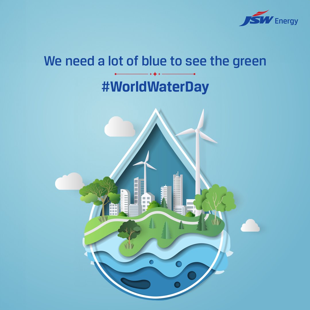 Every drop of blue holds the key to a greener tomorrow. Let's cherish and conserve our precious water resources today, for a sustainable future for all. 💧🌿 Happy #WorldWaterDay! #WaterDay #JSWEnergy #WaterConservation