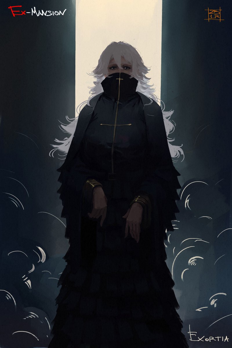 Main Character, Exortia.  
"Demons like to peek under a skirt, that's I'm wearing 10 of them" #2b1r #exmansion