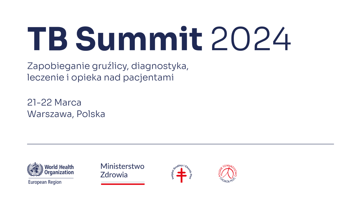 WHO Poland (@whopoland) on Twitter photo TB Summit-2024: TB prevention, diagnostics, treatment & care, starting Today!.📣 #EndTB #WTBD
You can attend the TB Summit online! Follow the link to access the event📣👇stream.koj24.pl TB Summit-2024: TB prevention, diagnostics, treatment & care, starting Today!.📣 #EndTB #WTBD
You can attend the TB Summit online! Follow the link to access the event📣👇stream.koj24.pl