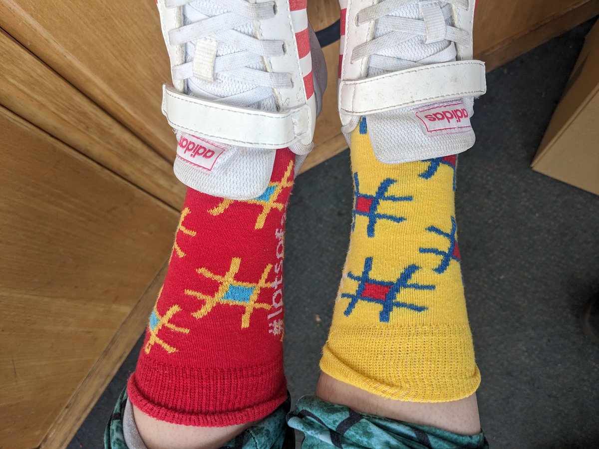 'I wear odd socks to support everyone with Down’s Syndrome

Please support Down’s Syndrome.
Gwen'

See other posts for Gwens message to you.

#lotsofsocks #WorldDownSyndromeDay2024