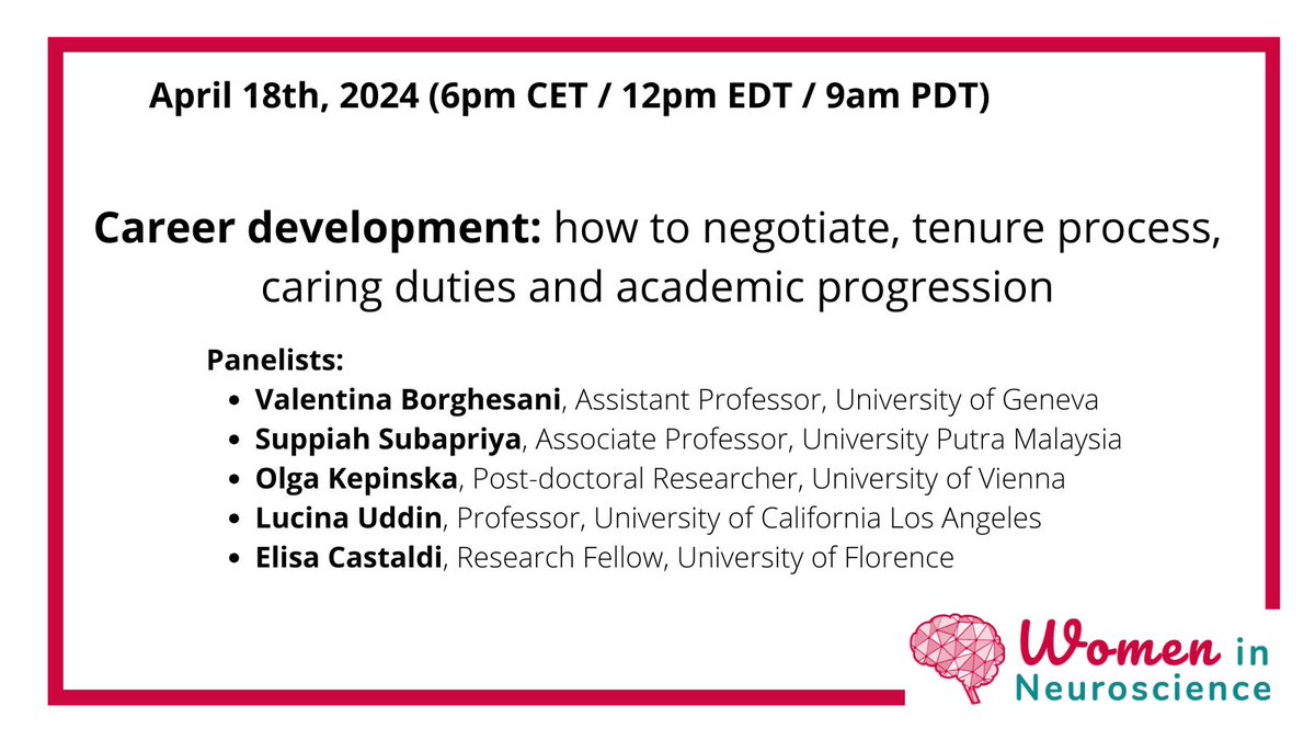 We are 2 weeks away from our next chat! 
Come and ask all of your questions on how to navigate all the steps leading to tenure, managing a lab and successfully navigating the academic career.
Register here 👉forms.gle/1121XYFfUw1hN7…