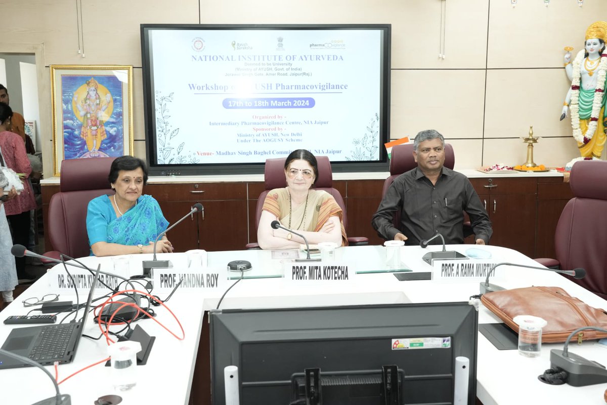 NIAJaipur's tweet image. A two-day workshop on Pharmacovigilance in Ayush got successfully organized at by IPVC, NIA, Jaipur on 17th and 18th March 2024. 
#pharmacovigilance
#ministryofayush