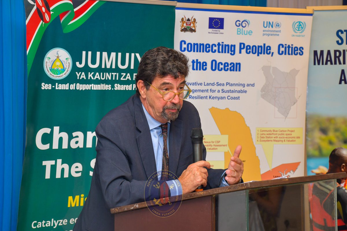 OfficialKCGS's tweet photo. Today, the mid to end-term Steering Committee Meeting of the GoBlue Project convened at the Jumuiya ya Kaunti za Pwani offices in Mombasa. Exciting progress update: #GoBlueProject Since 2021, the EU-Kenya partnership has driven significant strides in advancing the Blue Economy. https://t.co/GdFZY9boxt