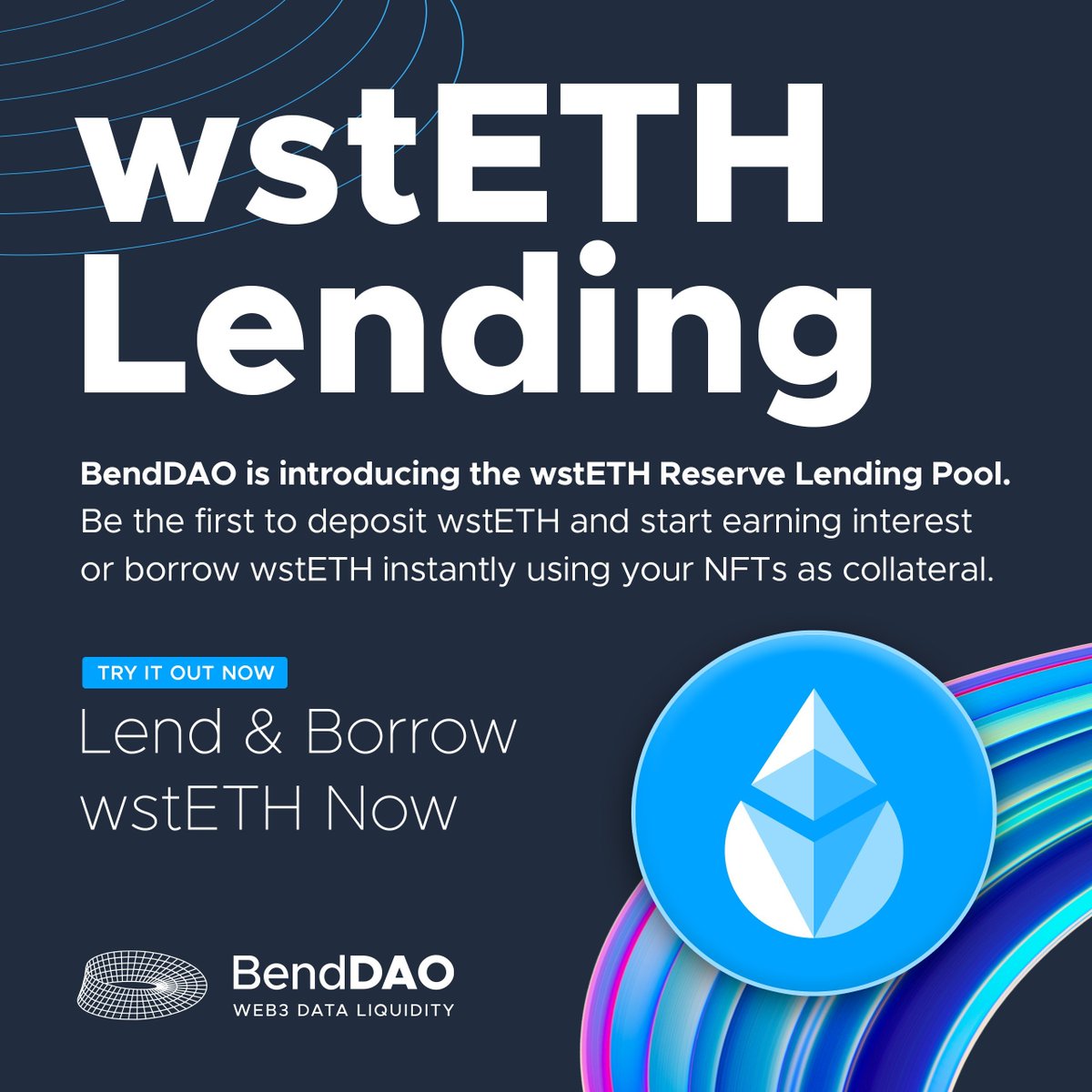 BendDAO's tweet photo. 🌟 Why Support $wstETH?

wstETH includes staking rewards, empowering borrowers to lower borrowing costs and lenders to maximize $ETH staking returns in the #Ethereum ecosystem. https://t.co/a4tCusyUUS