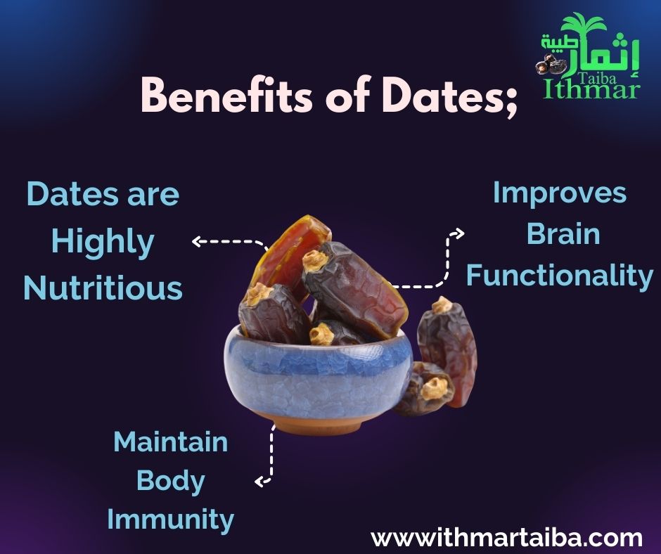 Ithmartaiba's tweet photo. Benefits of Dates;
Dates are Highly Nutritious.
Improves Brain Functionality
Maintain Body Immunity
#dates #datesfruit #datesyrup #medjooldates #ajwa #ajwadates #medjool #saudidates #premiumdates https://t.co/P3V3wn9dbh