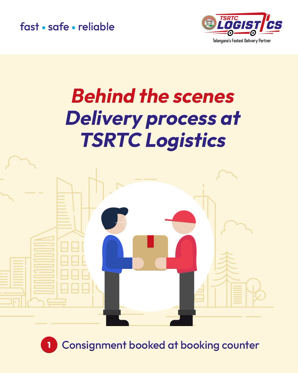 TSRTC_LOGISTICS's tweet image. Be it a personal #courier or a business dispatch, each #consignment matters to us as much as it does to you.

Trust #tsrtclogistics to deliver on time, every time. Safely.

#delivery #logistics #tsrtc

@TSRTCHQ