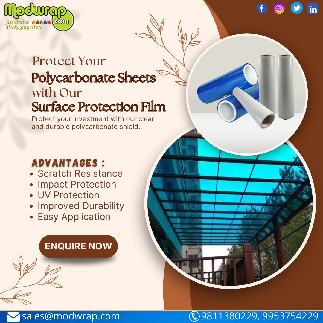 ✅Impact Protection
✅UV Protection
✅Easy Application                                                     
✅Customizable
✅Stain Resistance
.
.
#surfaceprotectionfilm 
#polycarbonate 
#polycarbonatesheets 
#protectionfilm 
#modwrap 
#preserveclarity 
#extendlifespan
#viralpost