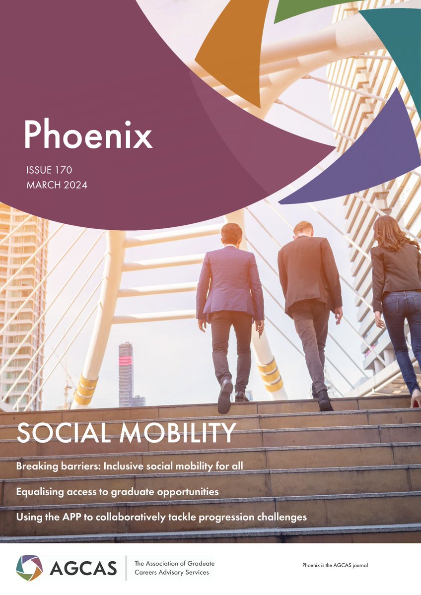 NEW ISSUE OF @AGCAS PHOENIX: SOCIAL MOBILITY 🔸 How #careers services are supporting #students from underrepresented backgrounds 🔸 APPs and data-led initiatives 🔸 Impactful national projects 🔸 Featuring guest articles from @suttontrust and @TheNAGCAS issuu.com/agcas_00/docs/…