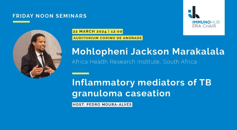 ISSD Lab | i3S (@issd_lab) on Twitter photo 📣 Tomorrow we will receive Dr. Marakalala at <a href="/i3S_UPorto/">i3S-Instituto de Investigação e Inovação em Saúde</a> ! He will give a seminar at noon. Don’t miss this opportunity to meet the inspiring scientist <a href="/mohlopheni/">Mohlopheni Jackson Marakalala</a> 🔬🧫🧪 📣 Tomorrow we will receive Dr. Marakalala at <a href="/i3S_UPorto/">i3S-Instituto de Investigação e Inovação em Saúde</a> ! He will give a seminar at noon. Don’t miss this opportunity to meet the inspiring scientist <a href="/mohlopheni/">Mohlopheni Jackson Marakalala</a> 🔬🧫🧪