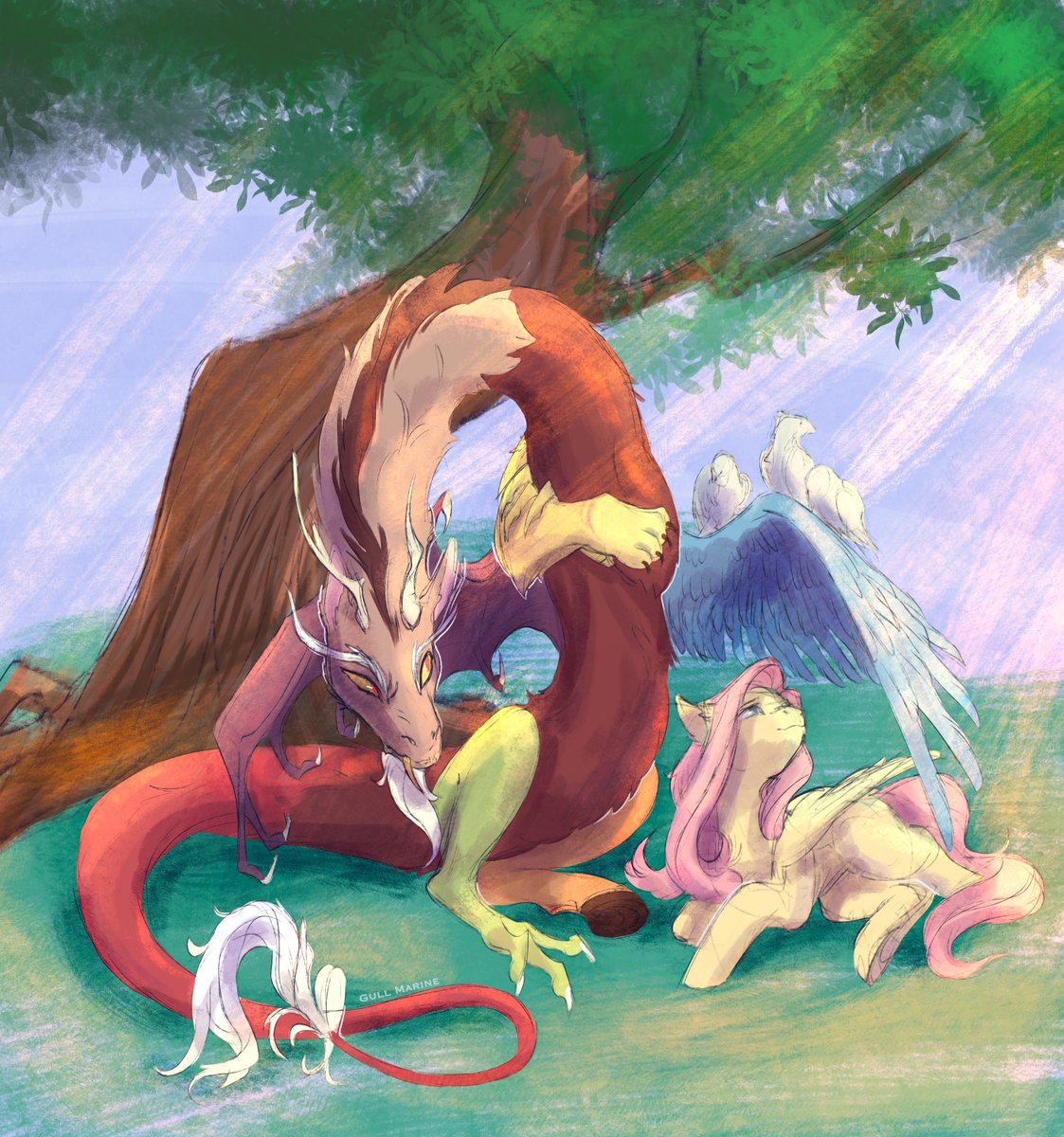 He's trying to make new friends. #mlp #fluttercord #fluttershy #discord