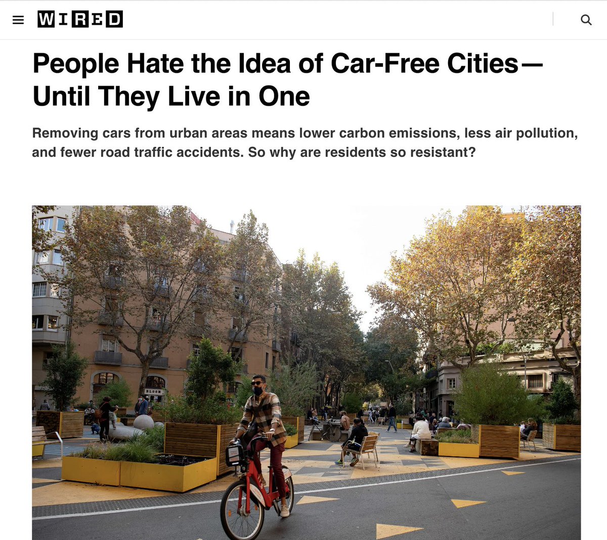 'No one I spoke to for this piece could name a recent sizable pedestrianization or traffic-reduction scheme that had been reversed once it had been given time to have an effect.' wired.com/story/car-free…