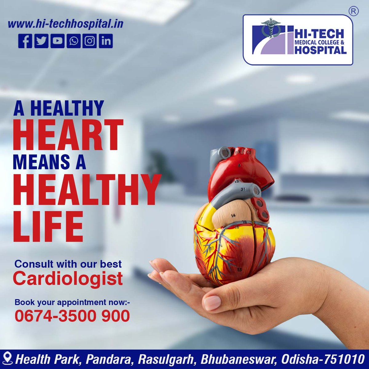 From regular check-ups to advanced treatments, our hospital is dedicated to safeguarding your health and well-being.

Call 𝟎𝟔𝟕𝟒-𝟑𝟓𝟎𝟎𝟗𝟎𝟎 to schedule a consultation.
#healthyheart #ExpertCare #hitechhospital #hearthealth #treatment  #stayhealthyandfit #hospital