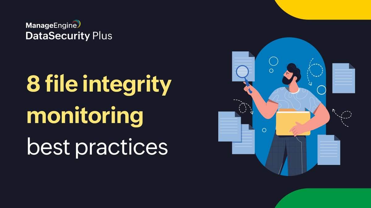 ME_SIEM's tweet image. Maintaining the integrity of files requires you to monitor file changes in real time and identify access file anomalies. These expert tips will help you fortify your protection against threats.
zurl.co/mAM1 
#DataSecurityPlus #FileAuditing #FileIntegrityMonitoring
