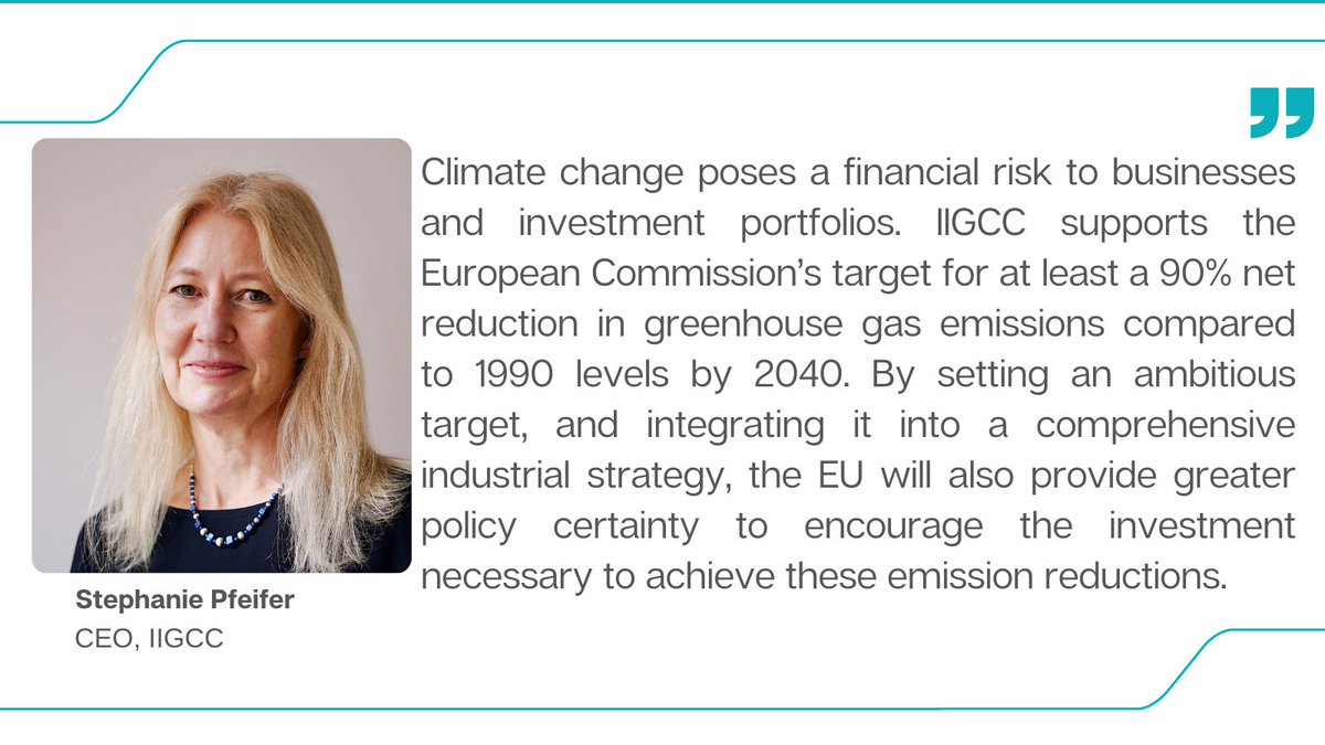 In alignment with this, Stephanie Pfeifer, CEO of IIGCC, also stresses that a 'rapid and orderly decarbonisation of the global economy is the key tool that we have to mitigate it'. 
#Over90ForAtLeast90
✉️🔗Read our letter here: bit.ly/48ZacPW