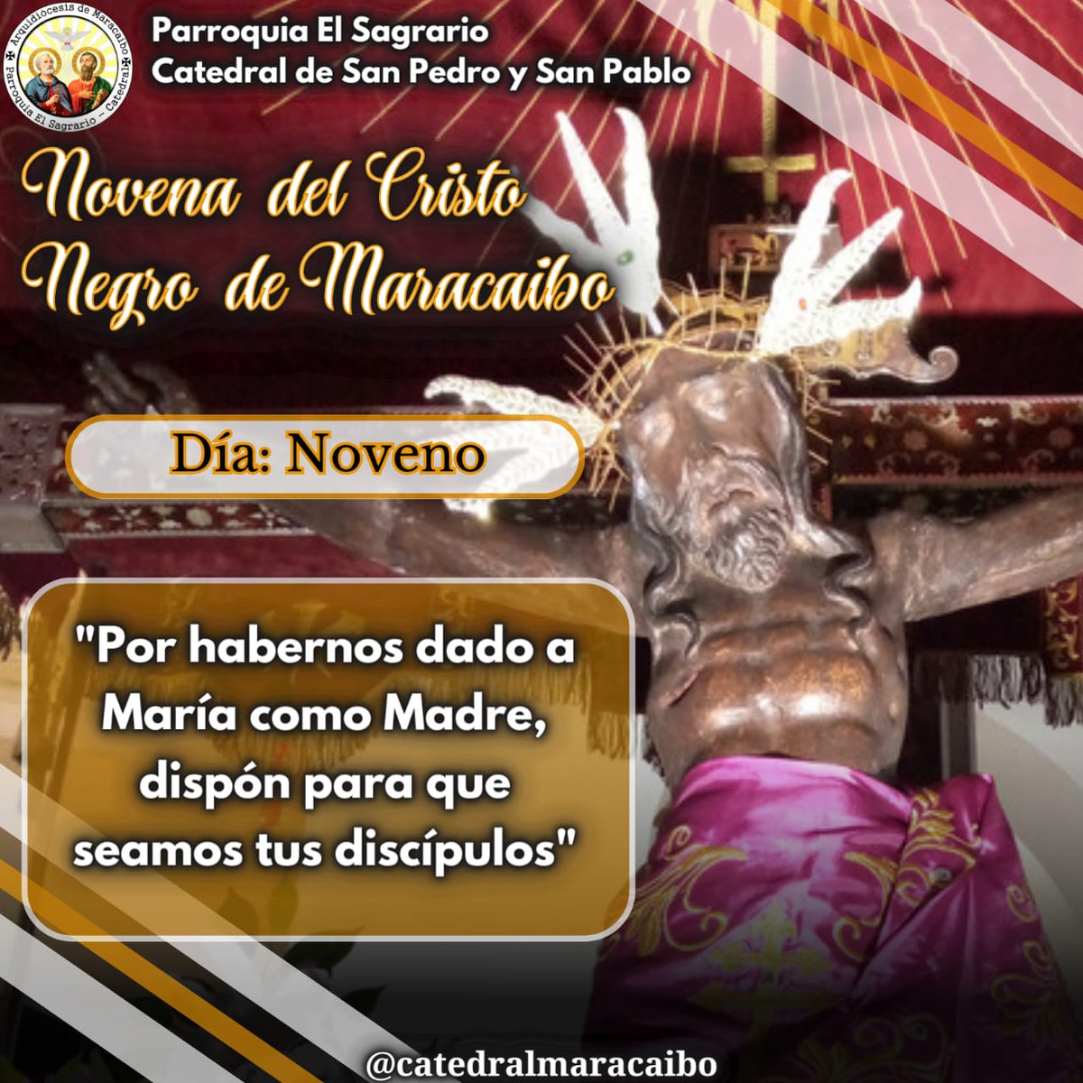 Concluimos la Novena en honor a la Santa Reliquia de Maracaibo. Tendremos a las 4:30 pm. Hora Santa y 5:30 pm. Misa. Entra aquí y reza con nosotros: facebook.com/10007032600416… ¡Rescatemos y promovamos su devoción! ¡Participa con nosotros!