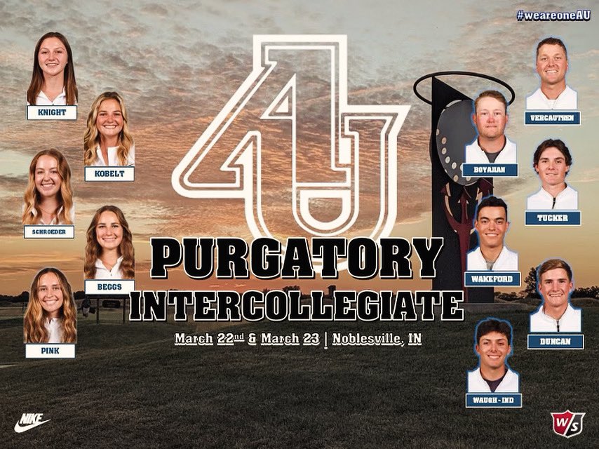 Both programs hit the road this week.. 1st stop: Purgatory Intercollegiate (Indiana). Tough field. Tough yardages! Should be a great opening test… Can’t wait to see the programs both perform… #weareoneAU